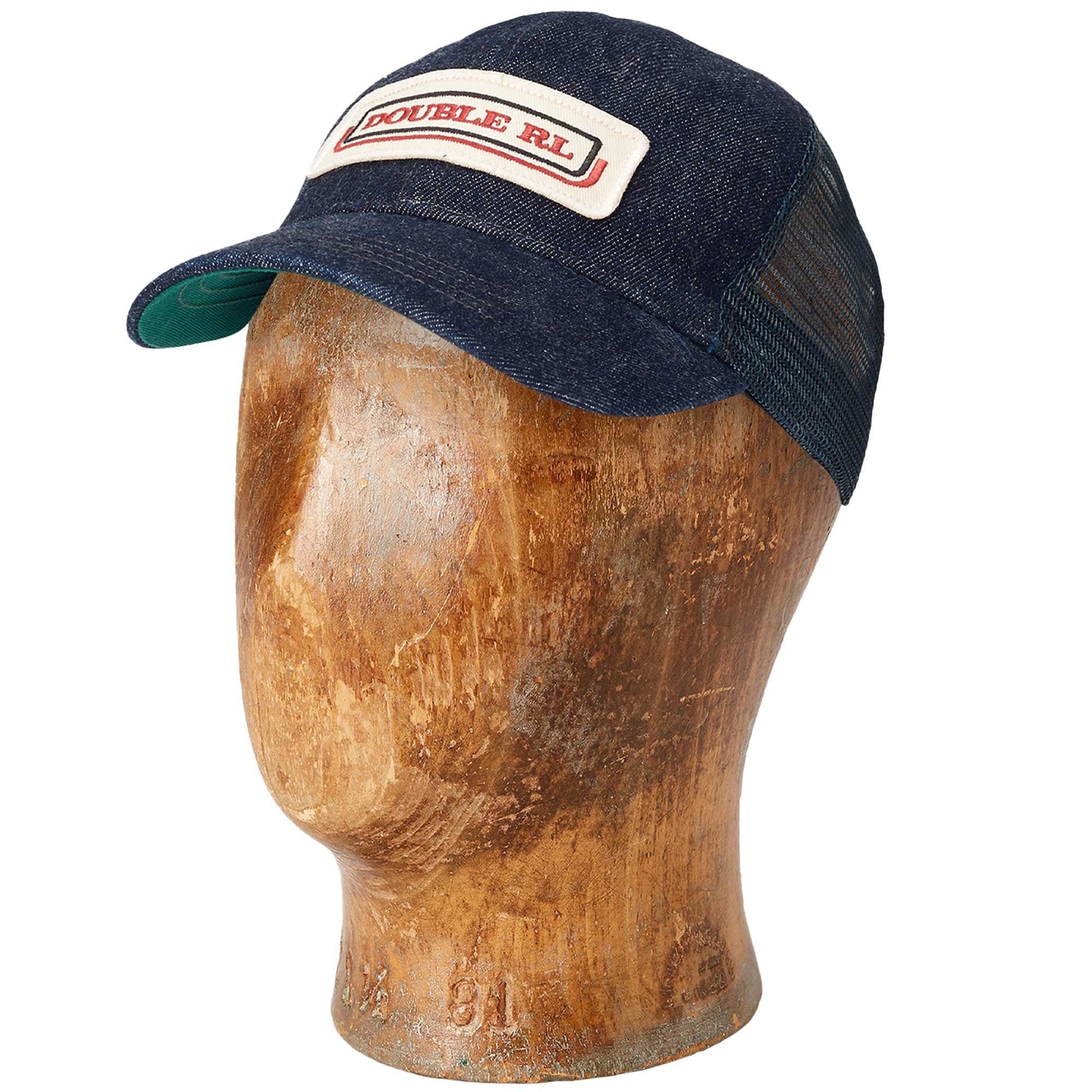 Logo-Patch Denim Trucker Cap - Indigo