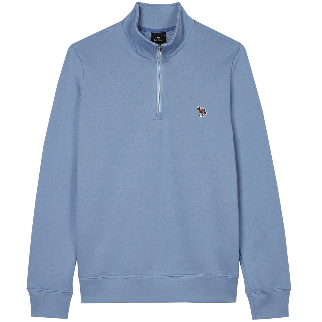 Paul Smith Quarter Zip Sweatshirt - Grey Blue