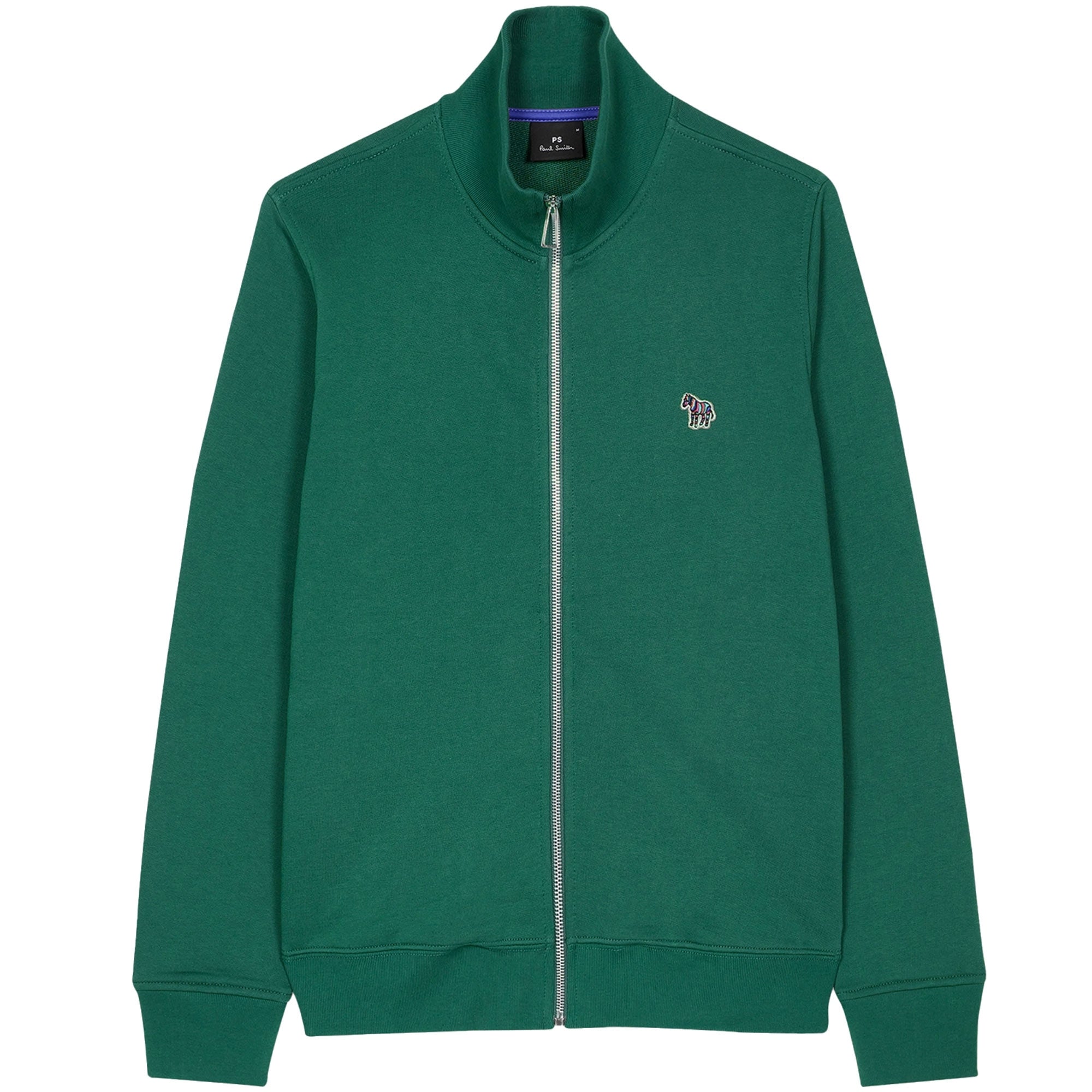 Paul Smith Zebra Logo Organic Cotton Zip Sweatshirt - Inky Blue