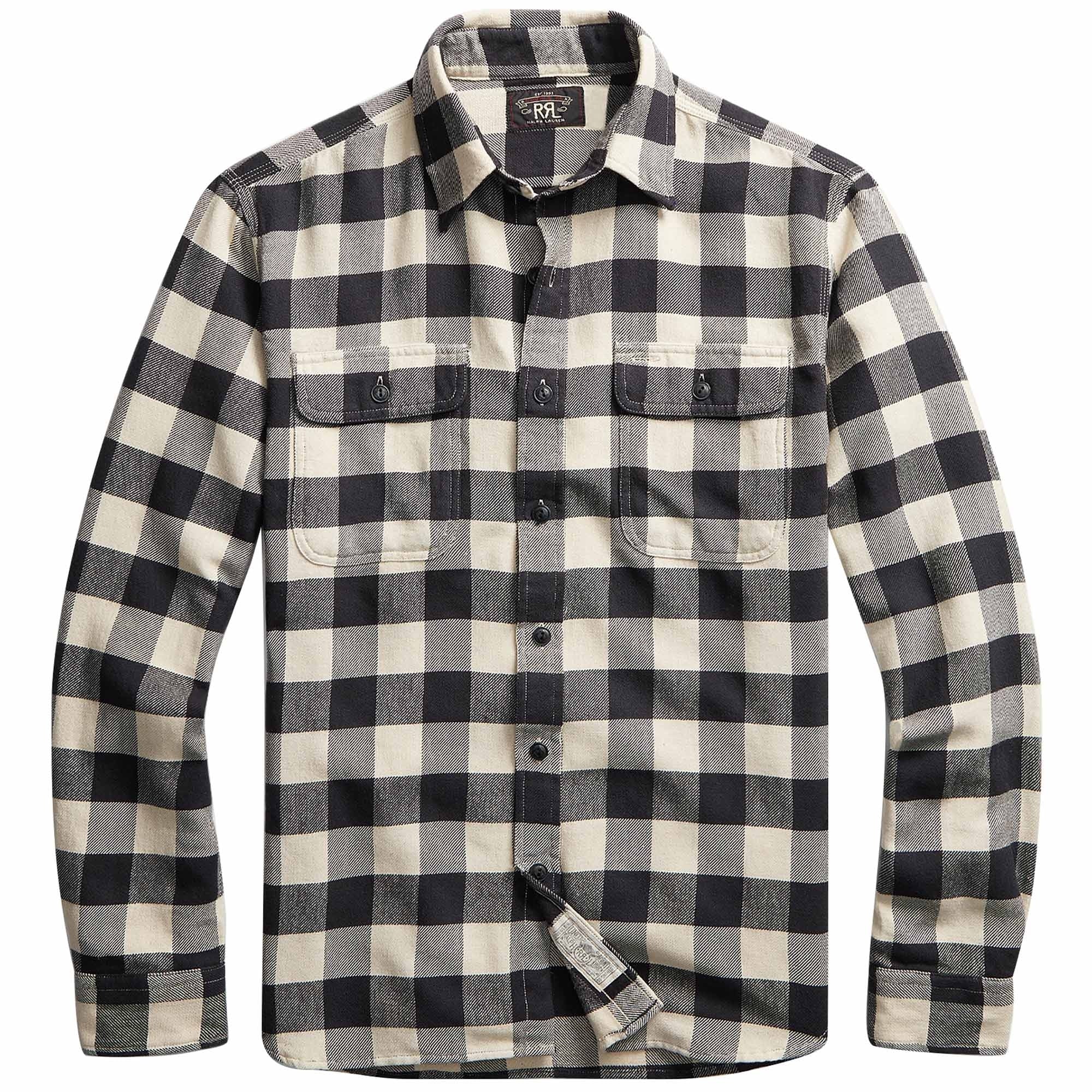 Buffalo Check Twill Workshirt - Black