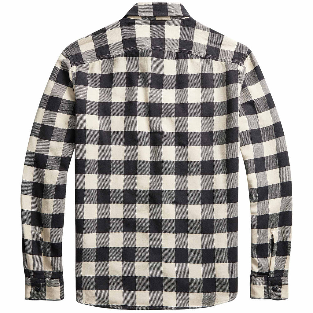 RRL by Ralph Lauren Buffalo Check Twill Workshirt - Black