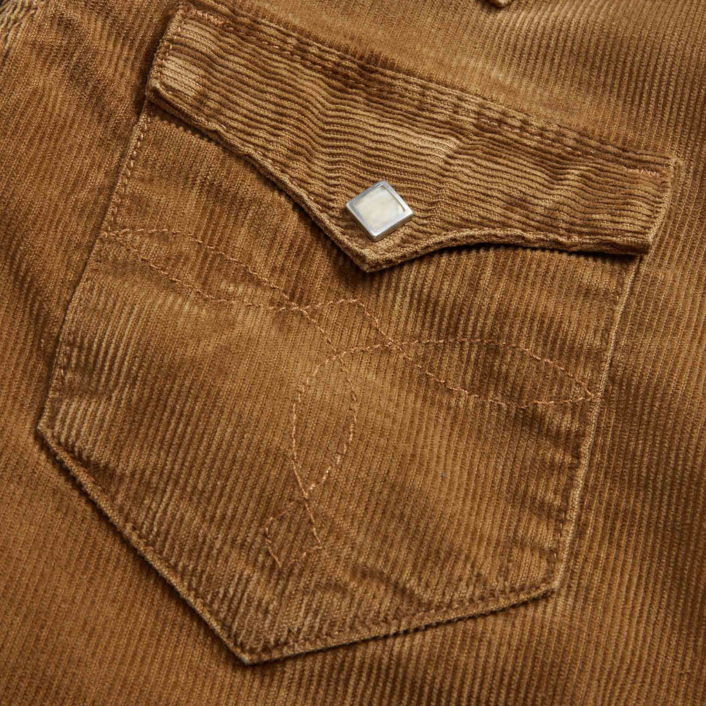 RRL by Ralph Lauren Slim Fit Corduroy Western Shirt - Tan