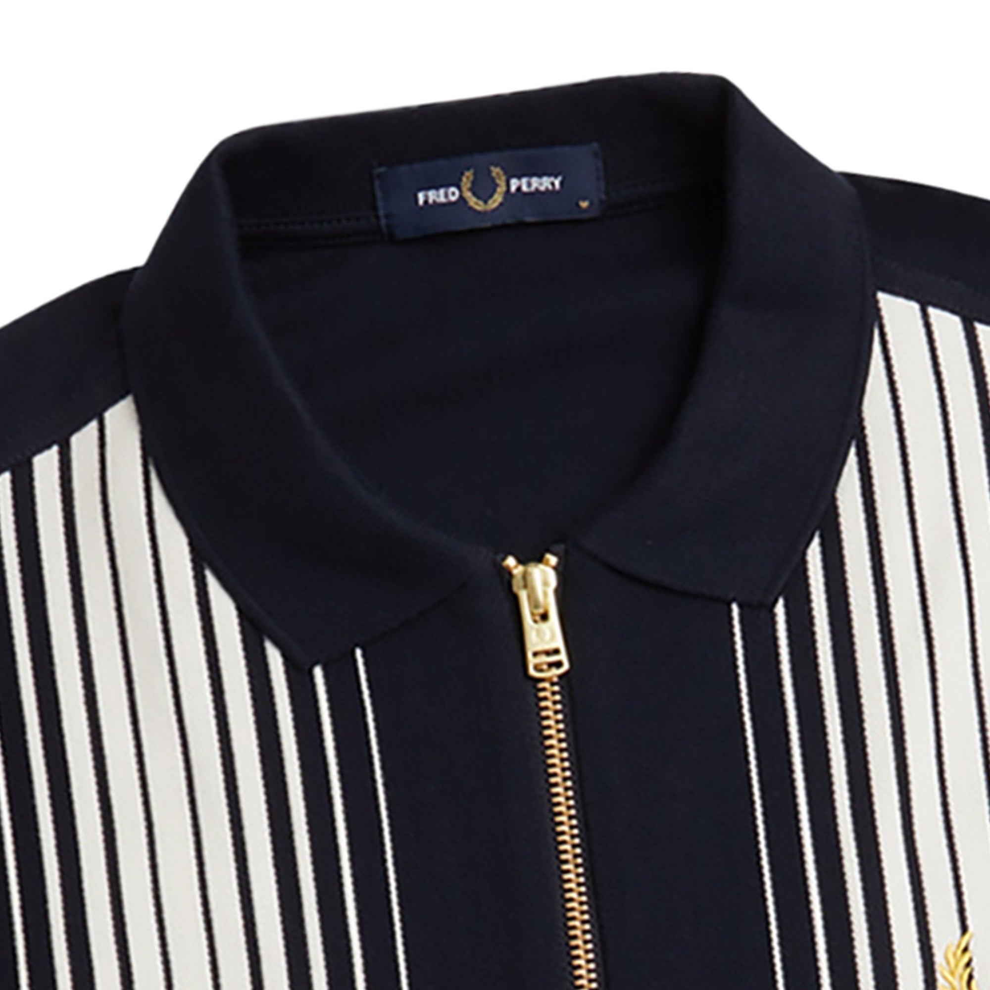Fred Perry Zip Through Polo Shirt - Navy