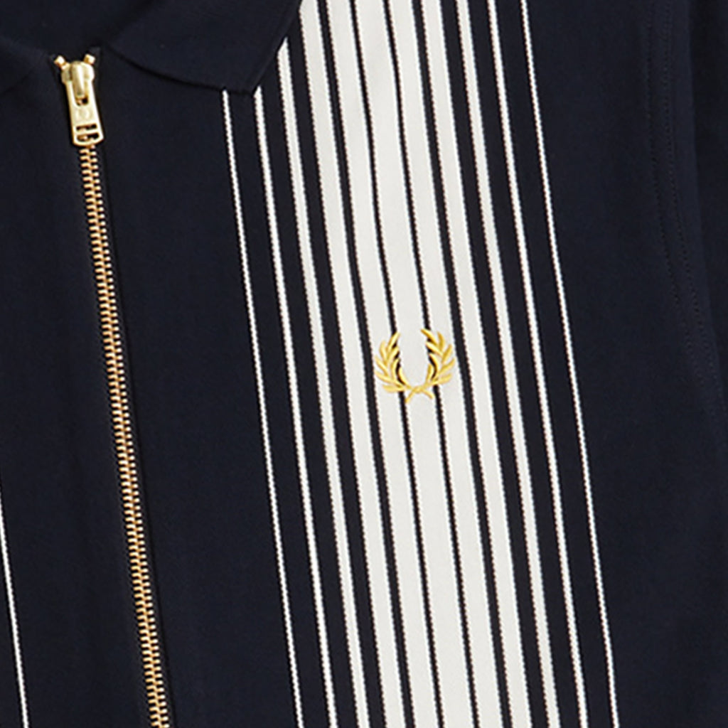 Fred Perry Zip Through Polo Shirt - Navy