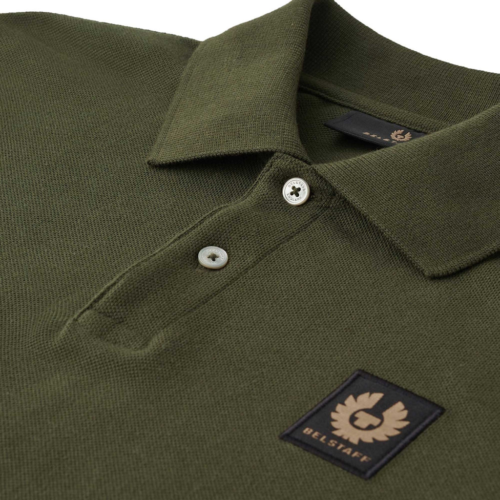 Belstaff Long Sleeve Polo Shirt - Tile Green