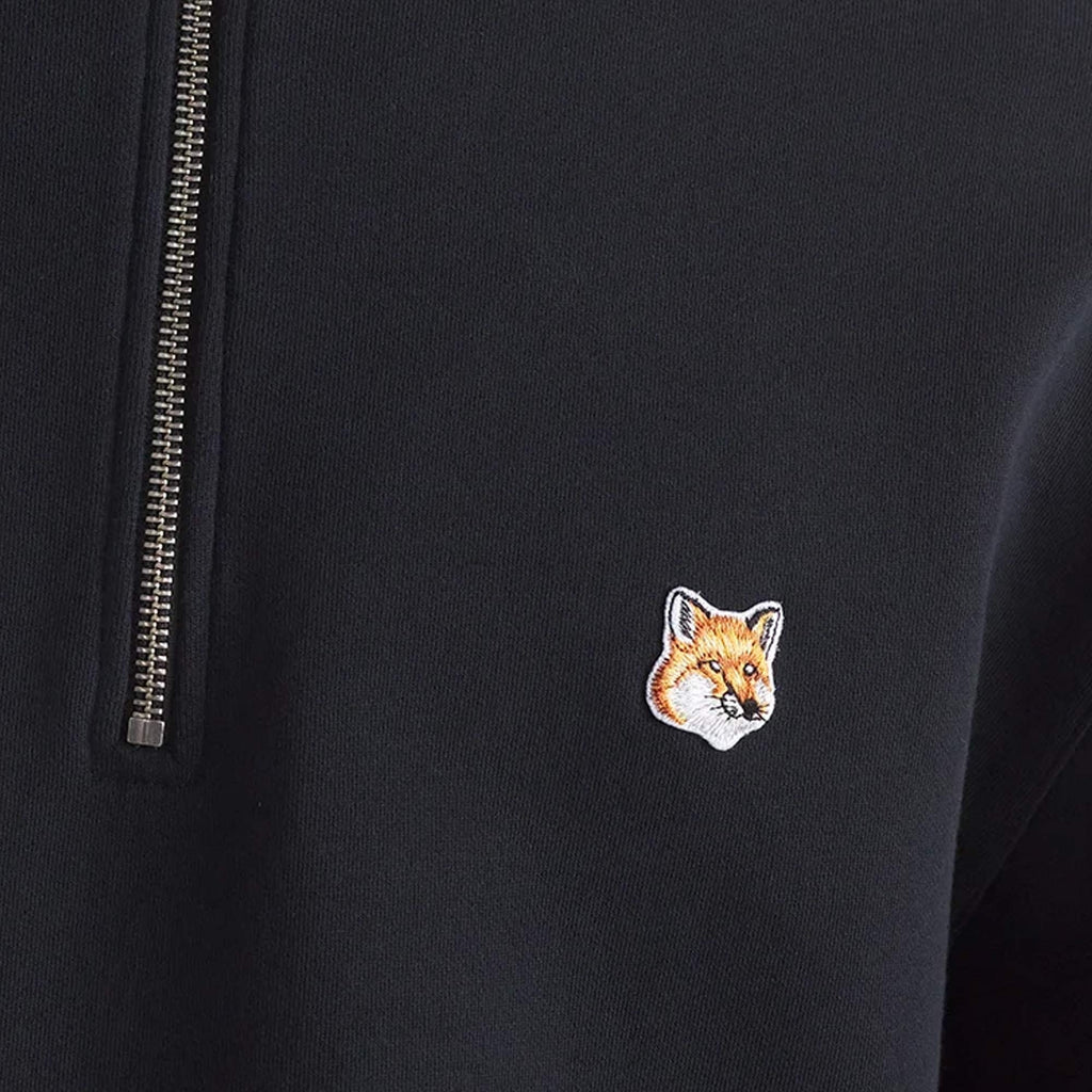 Maison Kitsune 1/2 Zip Sweatshirt - Black