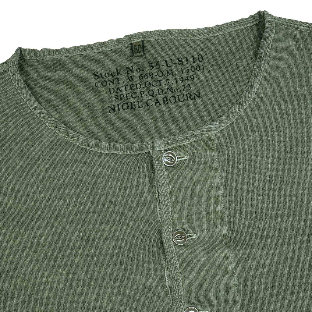 Nigel Cabourn 50s Henley T-Shirt - Green