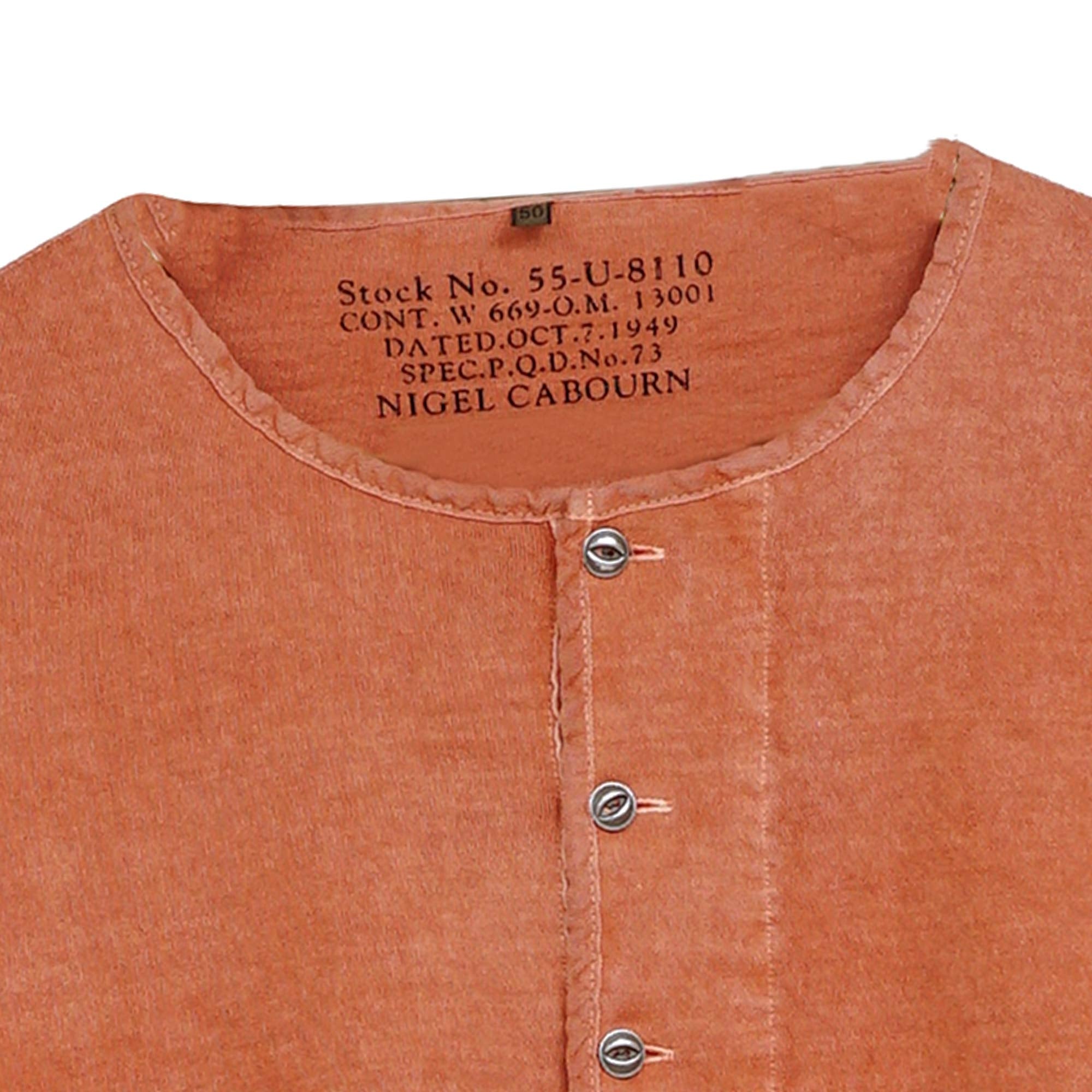 Nigel Cabourn 50s Henley T-Shirt - Orange