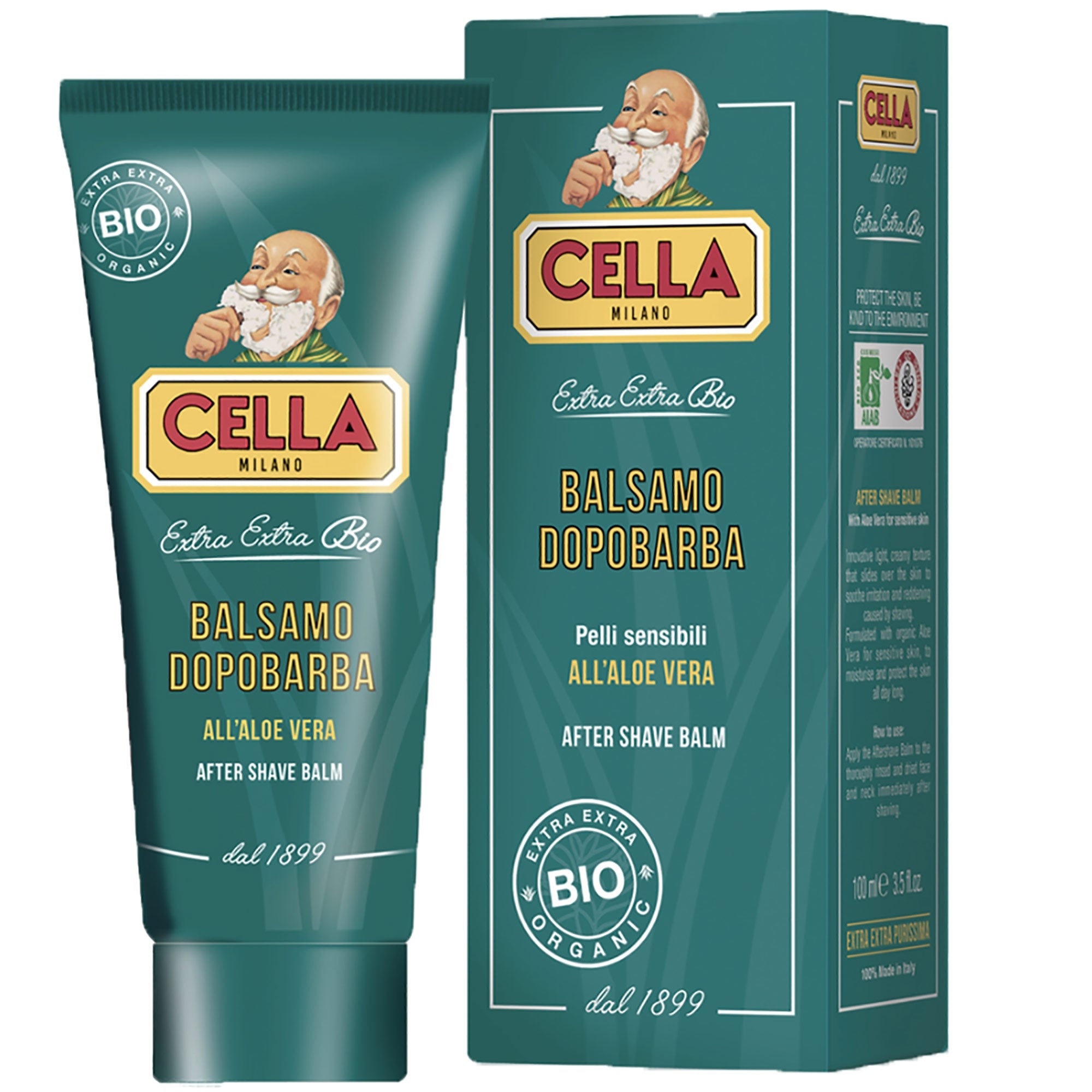 Cella Milano Organic Aftershave Balm - Green