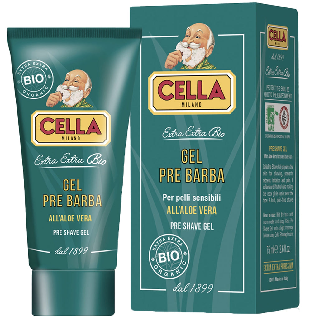 Cella Milano Organic Pre Shave Gel - Green