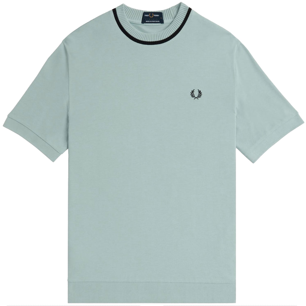 Fred Perry Reissues M7 Crew Neck Piqu T-Shirt - Silver Blue