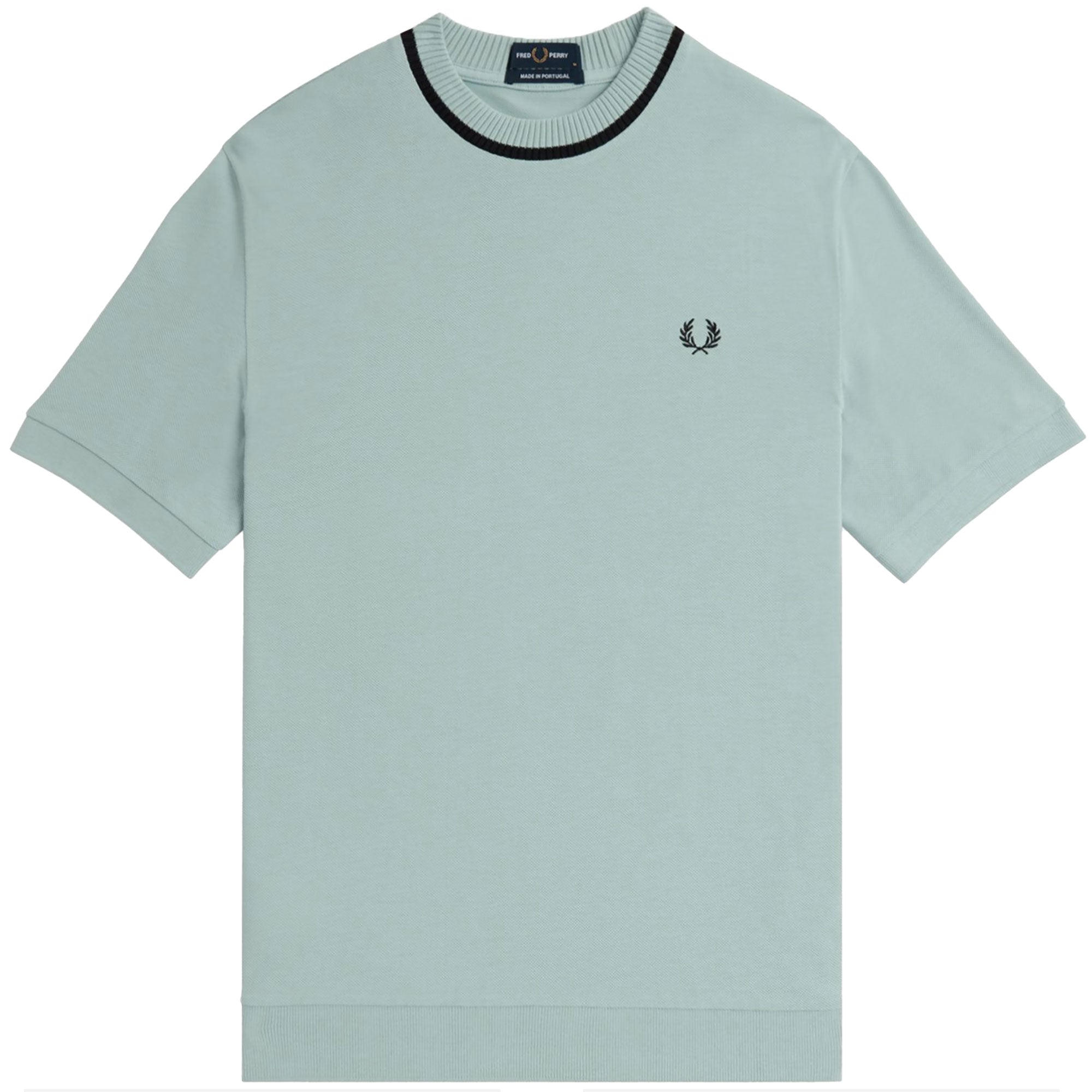 Fred Perry Reissues M7 Crew Neck Piqu T-Shirt - Silver Blue