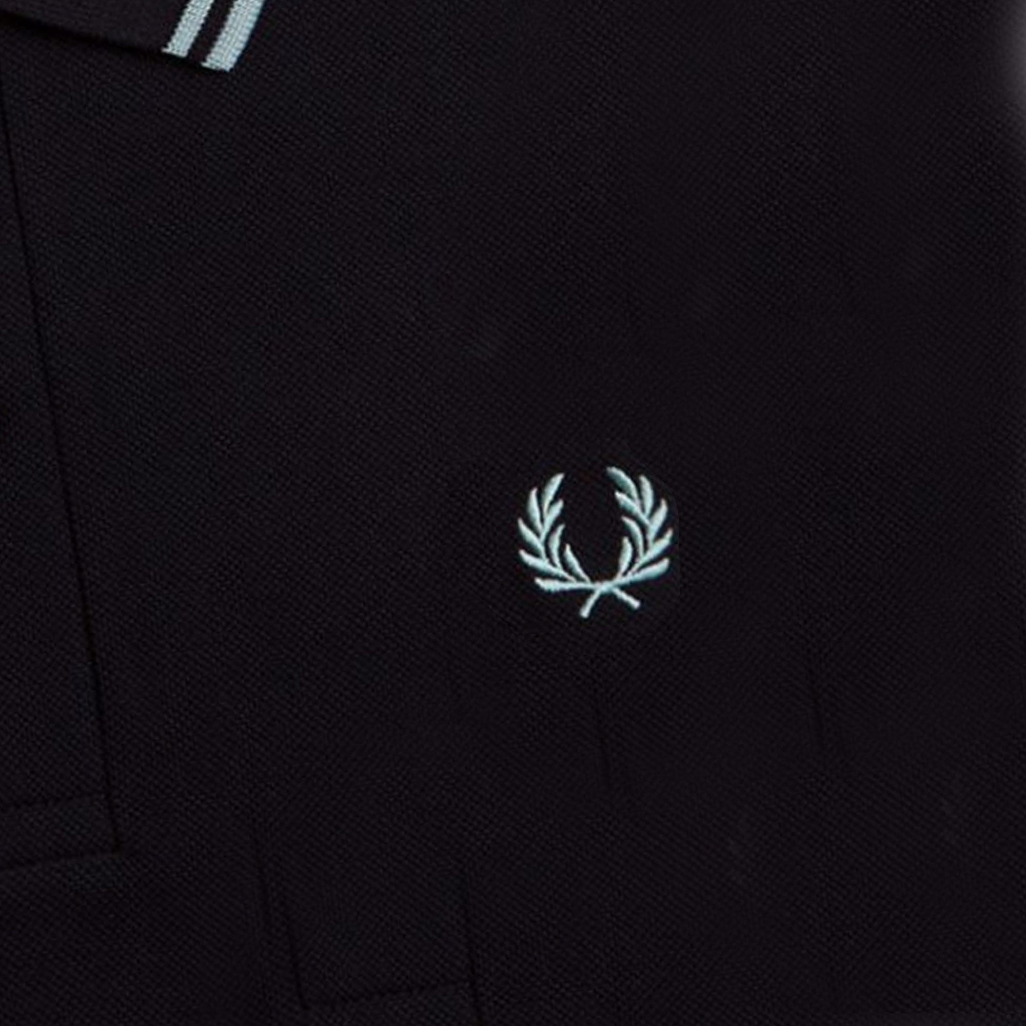 Fred Perry M3600 Twin Tipped Polo Shirt - Navy and Silver Blue