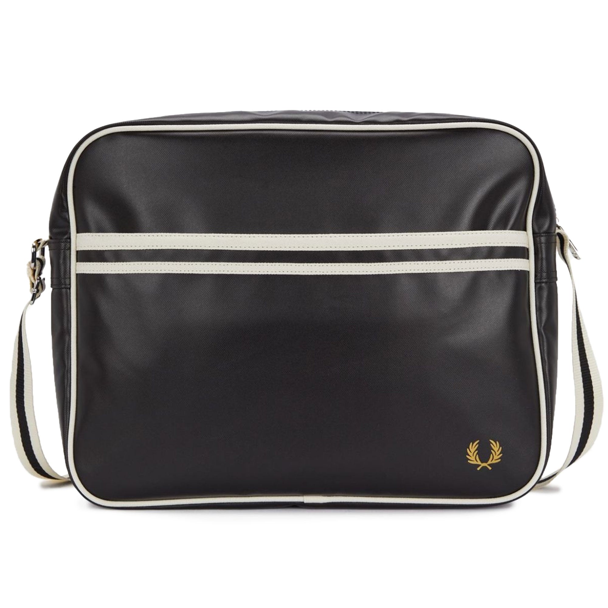 Fred Perry Classic Shoulder Bag - Black and Ecru