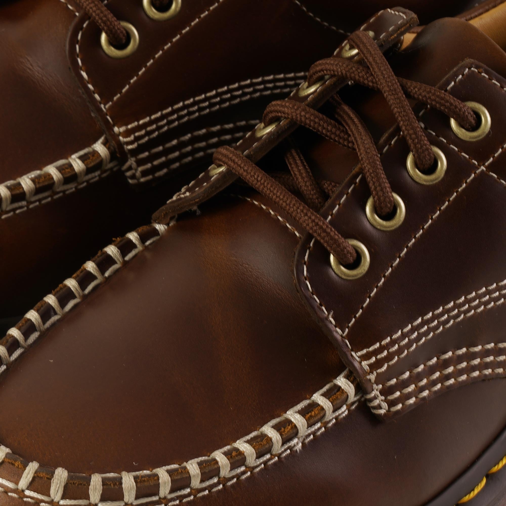 Dr. Martens Lowell 4-Eye Moc Toe Shoe - Butterscotch Leather