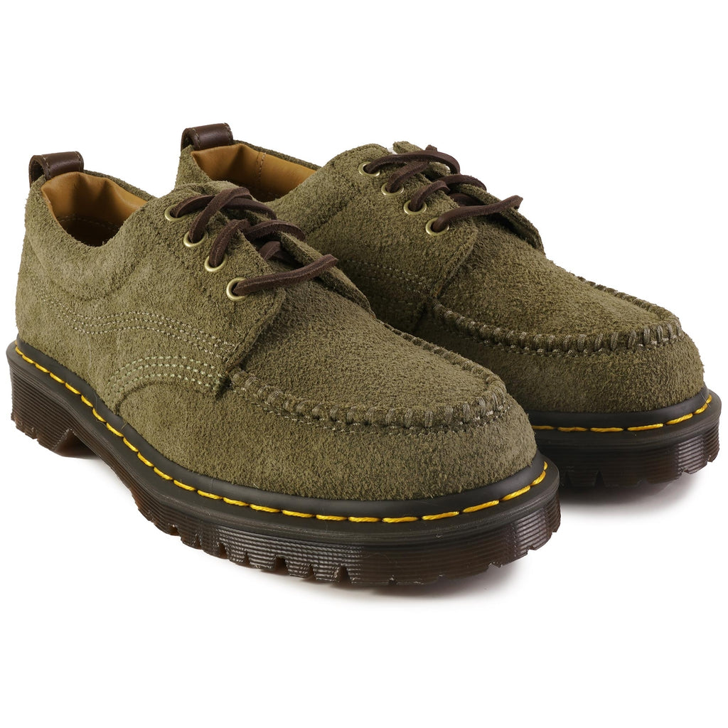 Dr. Martens Lowell 4-Eye Moc Toe Shoe - Olive Suede