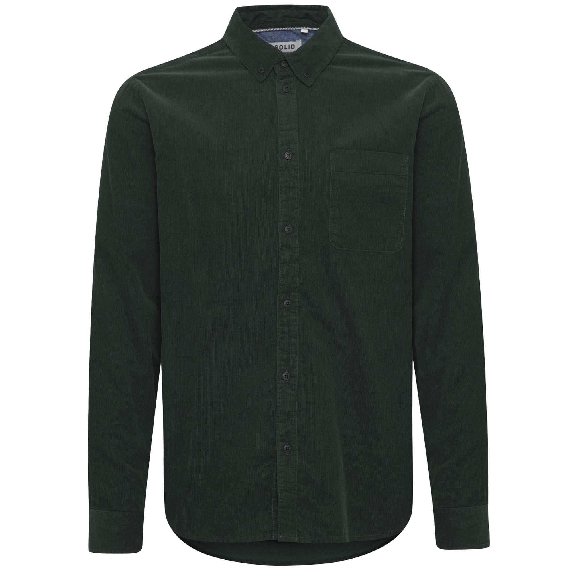 Solid Clothing Juan Corduroy Shirt - Deep Forest Green
