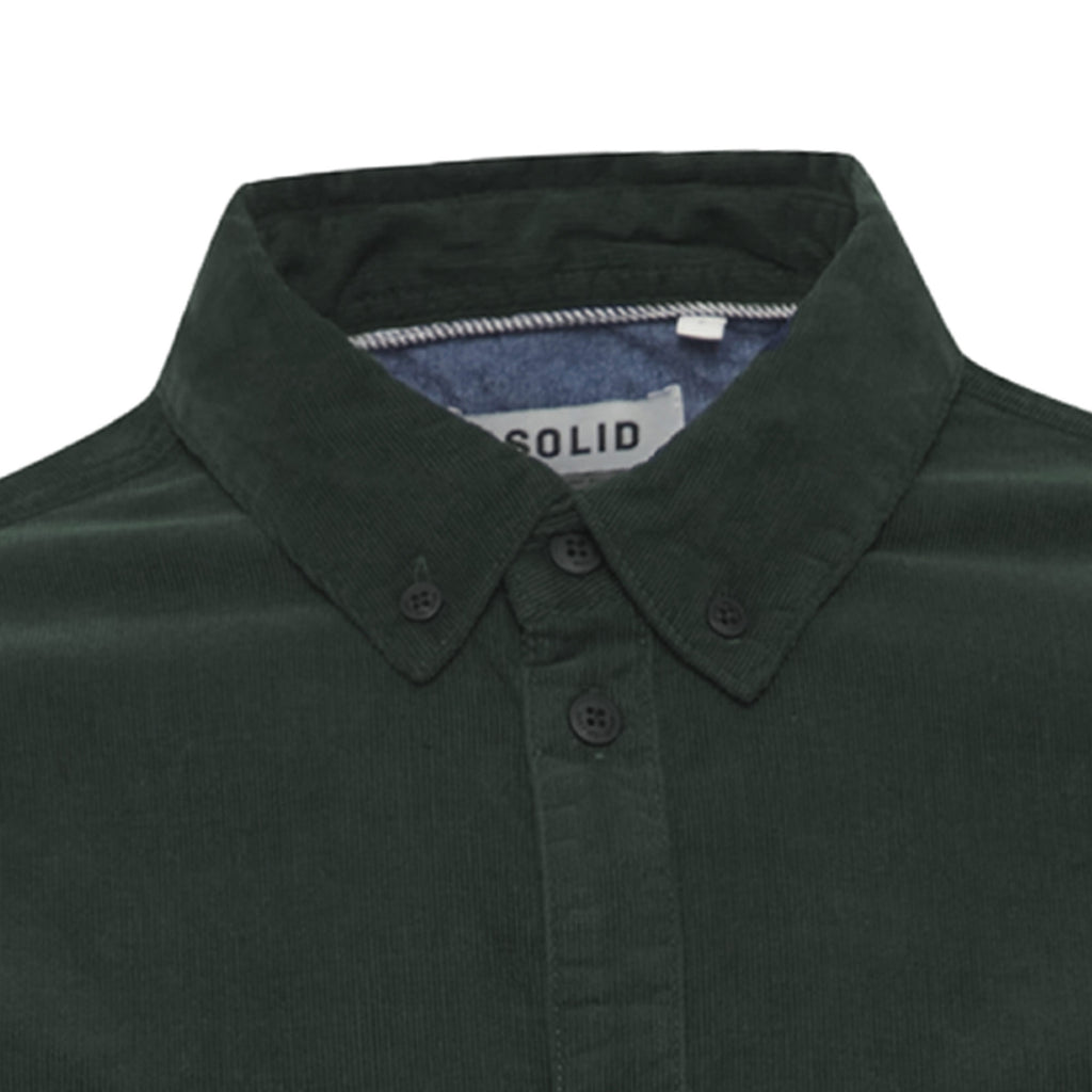 Solid Clothing Juan Corduroy Shirt - Deep Forest Green