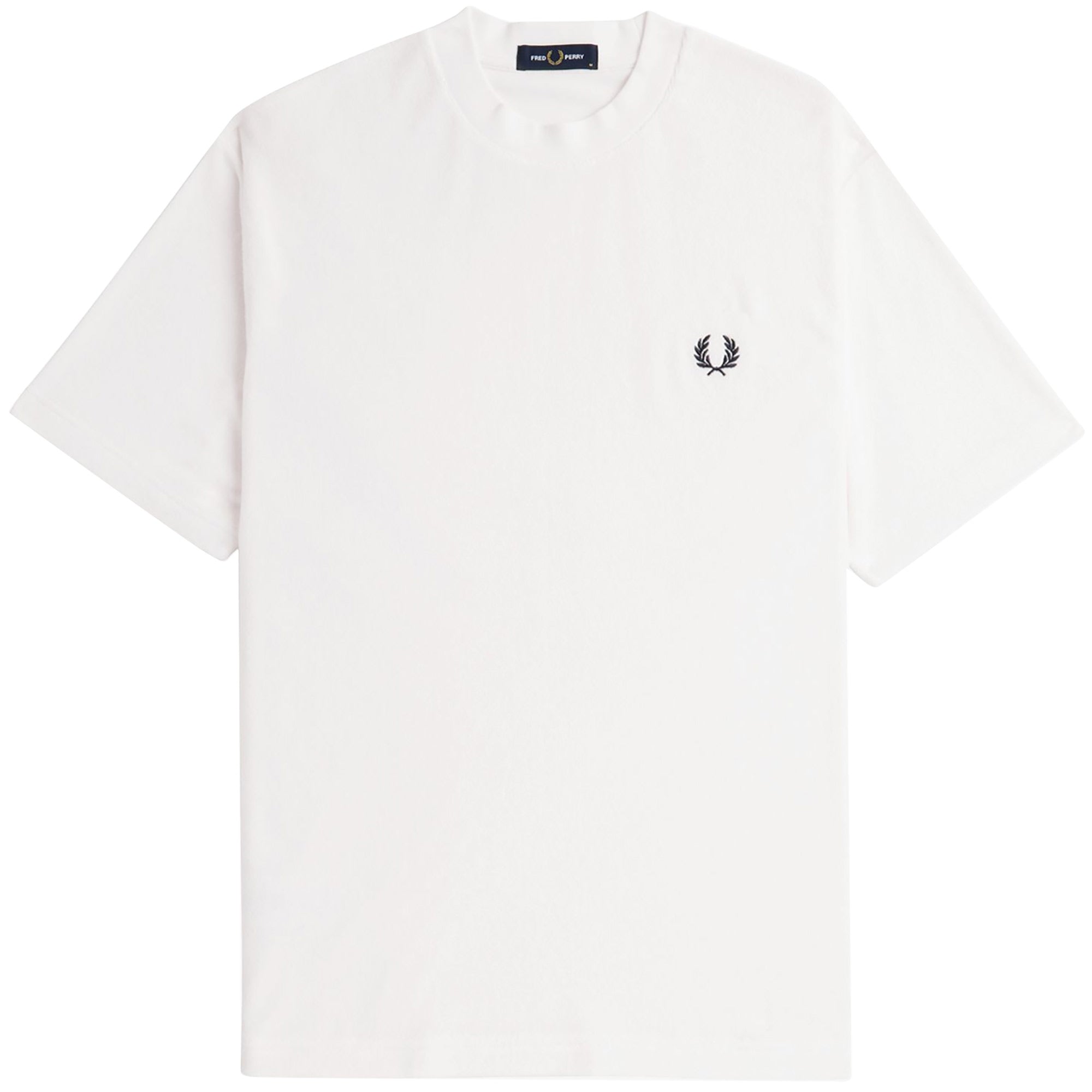 Fred Perry Relaxed Towelling T-Shirt - Snow White