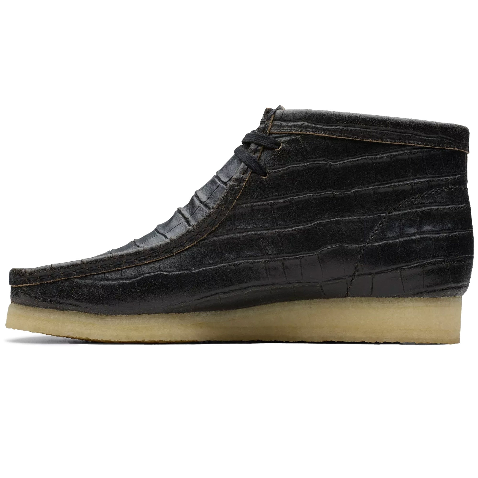 Clarks Originals Wallabee - Black Crocodile Distress