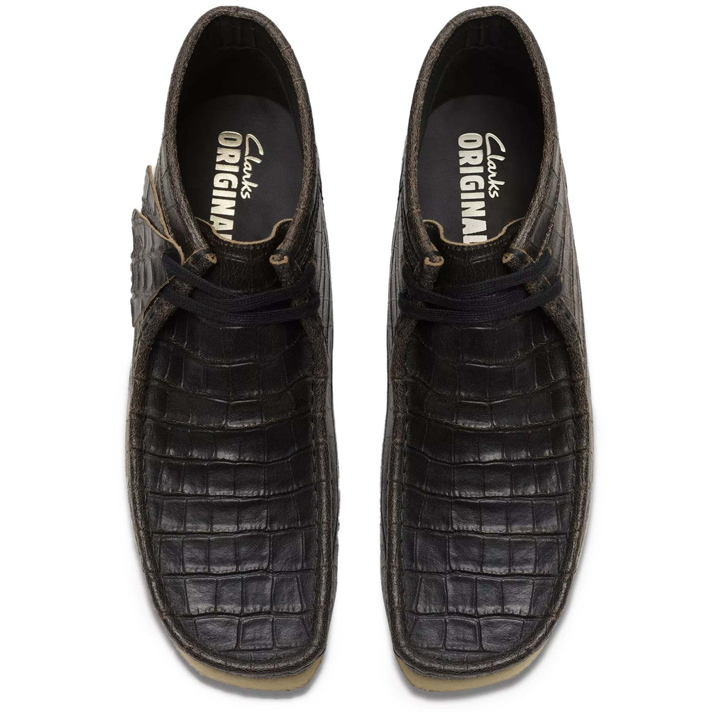 Clarks Originals Wallabee - Black Crocodile Distress