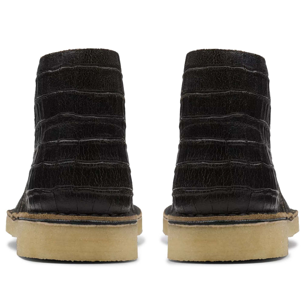 Clarks Originals Desert Boot - Black Crocodile Distress