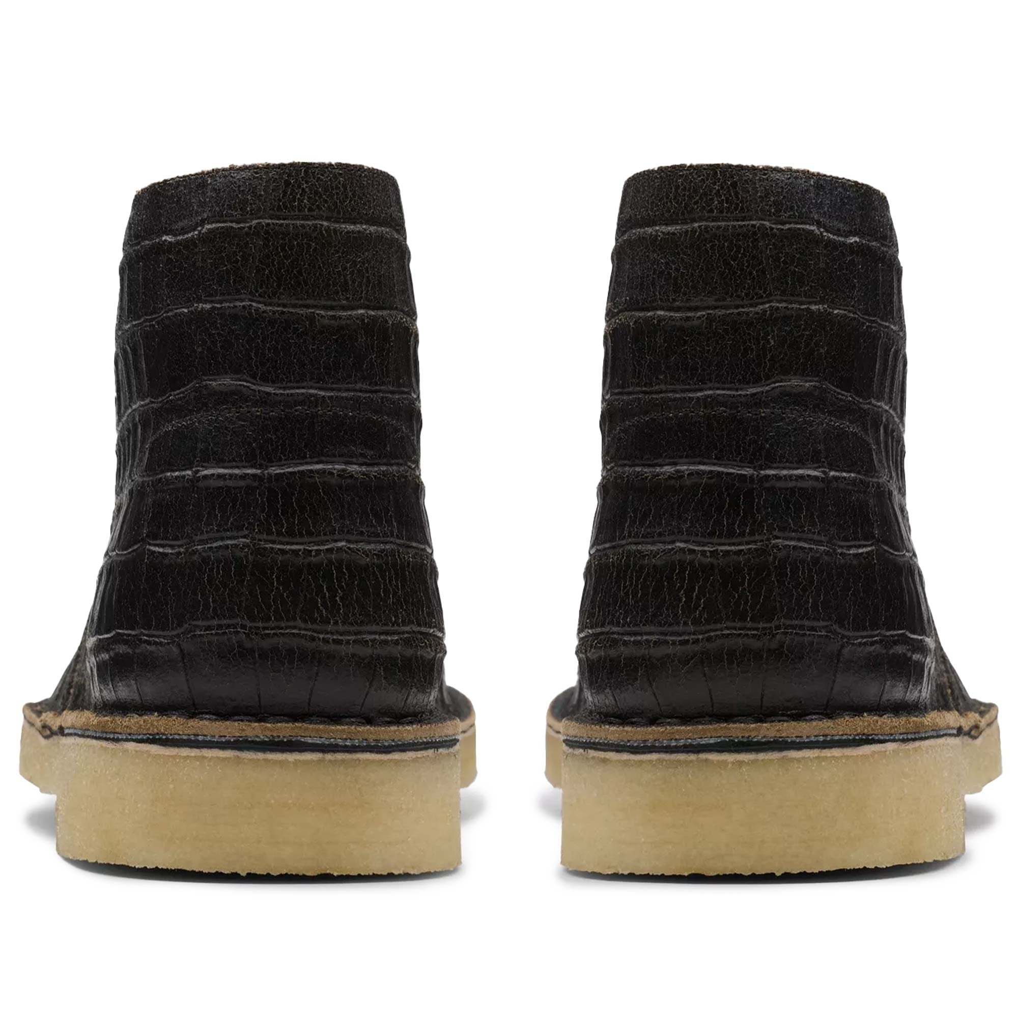 Clarks Originals Desert Boot - Black Crocodile Distress