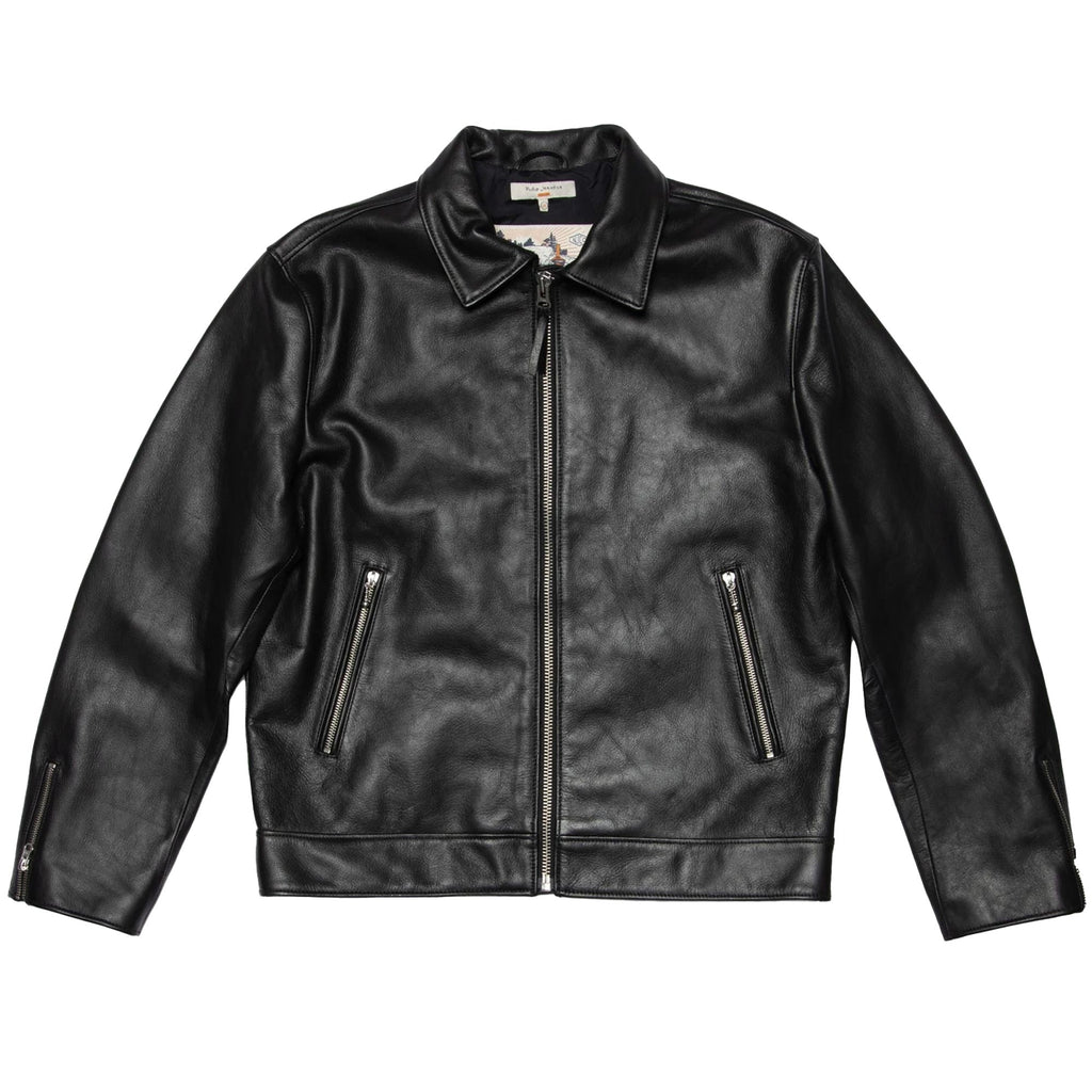 Nudie Jeans Eddy Rider Leather Jacket - Black