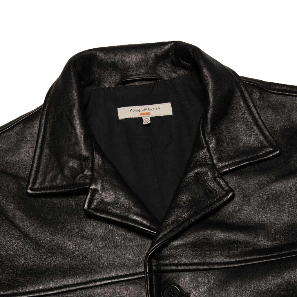 Nudie Jeans Ferry Leather Jacket - Black