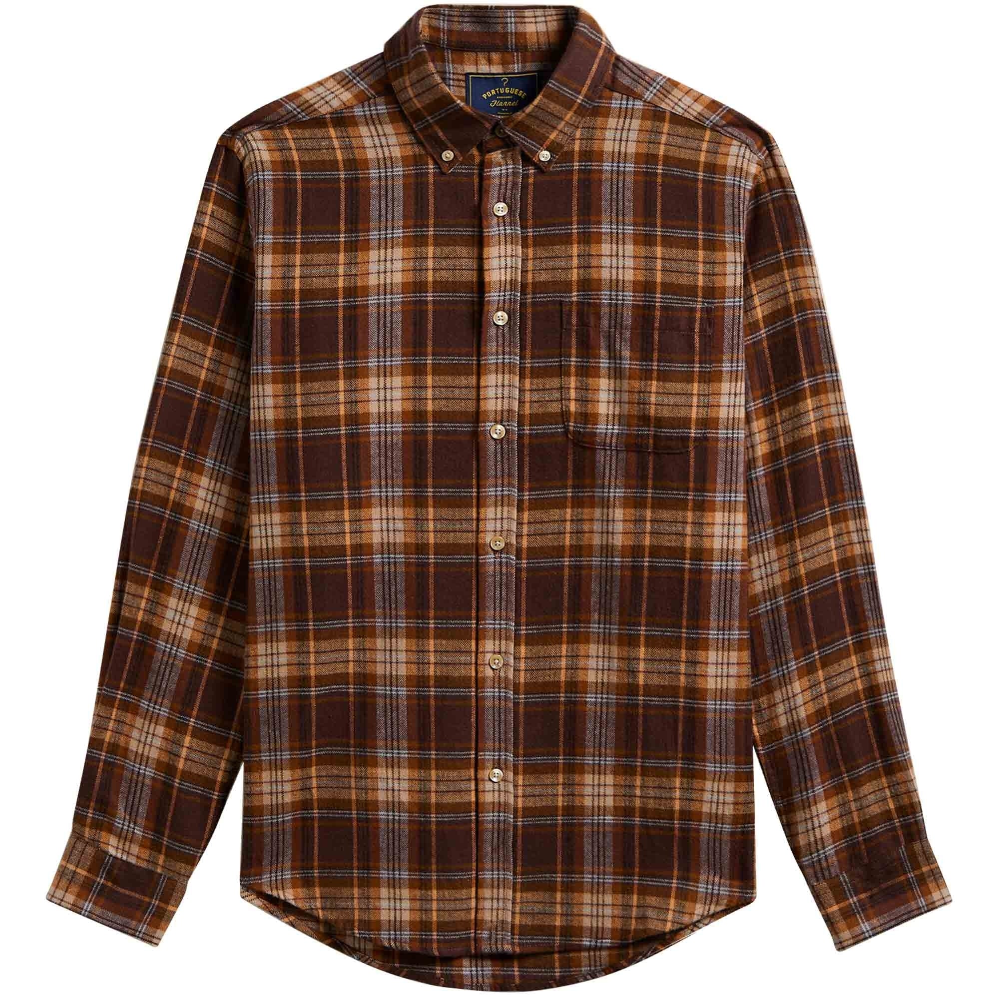 Portuguese Flannel Apollo Shirt - Brown