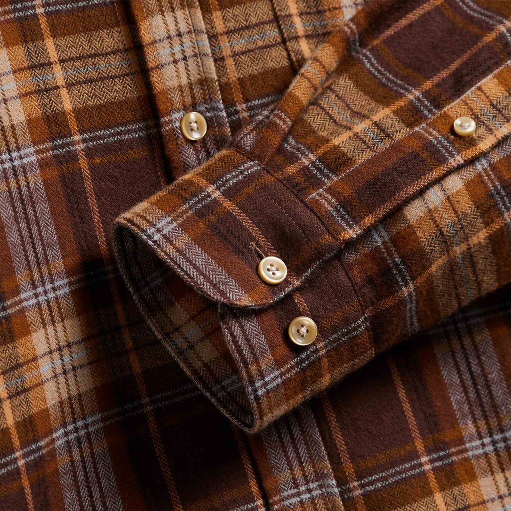 Portuguese Flannel Apollo Shirt - Brown