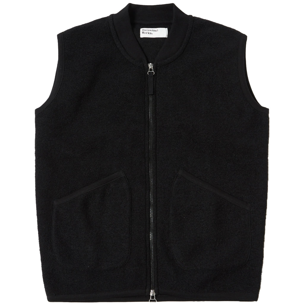 Universal Works Zip Waistcoat - Black