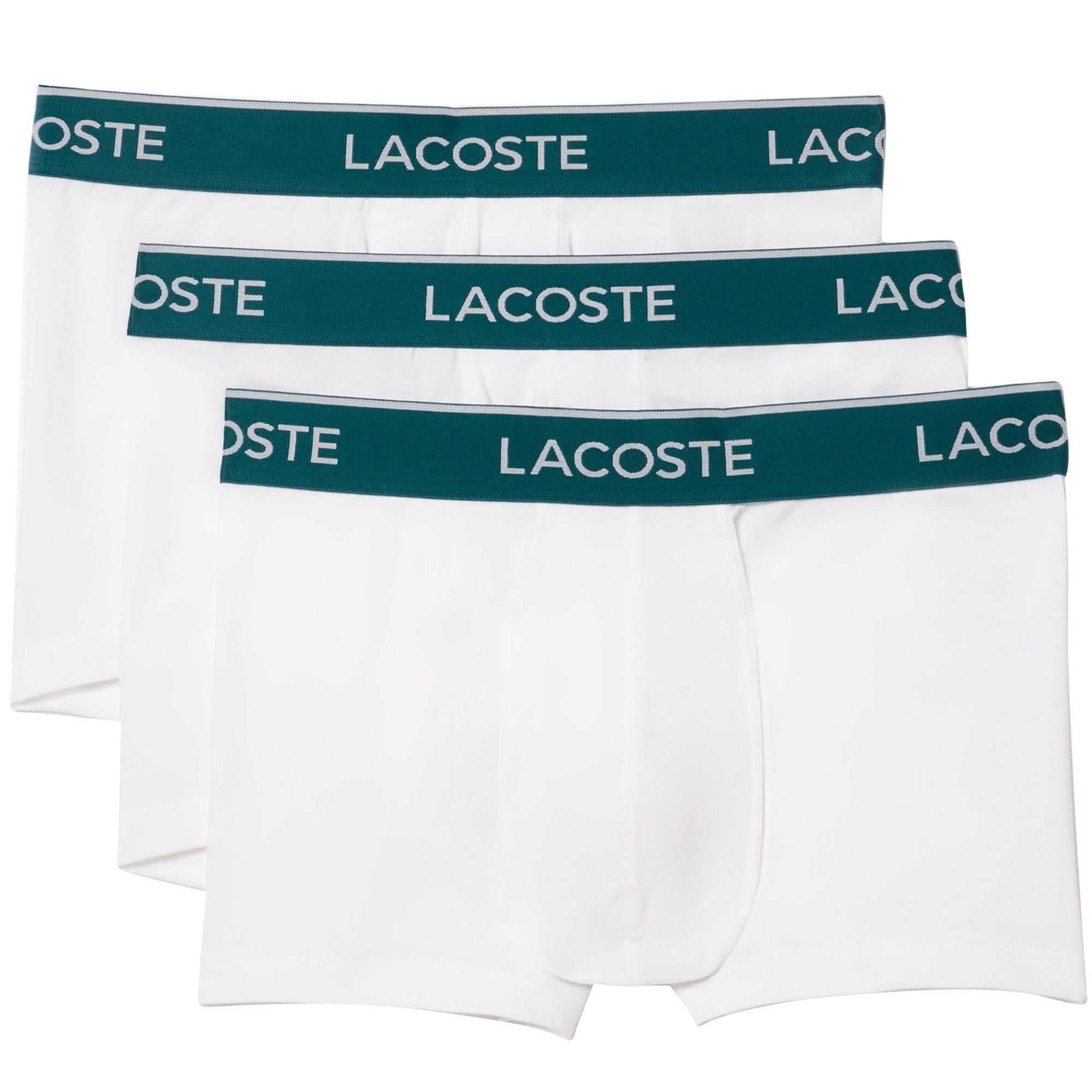 Lacoste 3 Pack Stretch Trunks - White