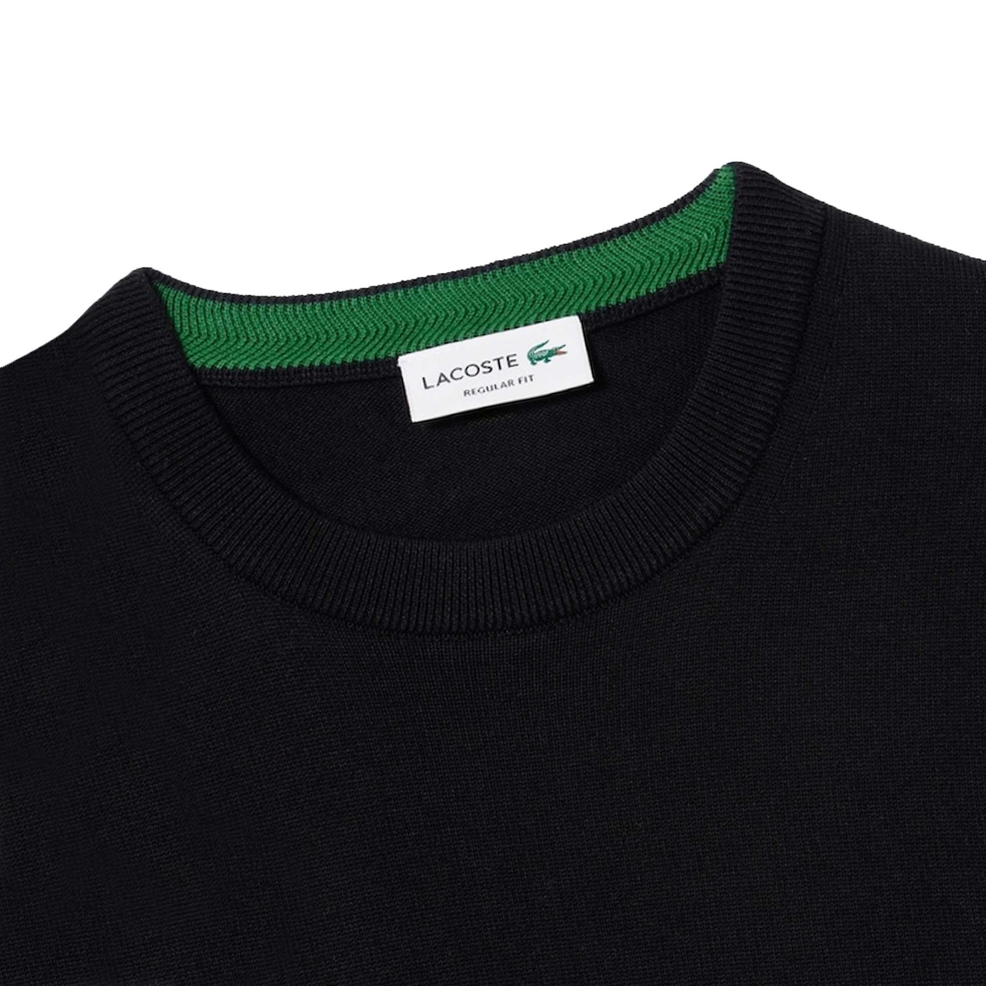 Lacoste Monochrome Crew Neck Sweater - Black