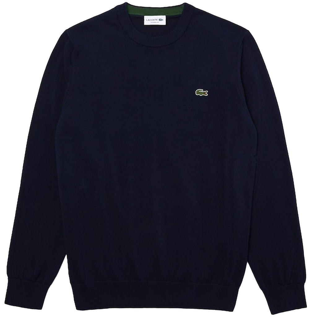 Lacoste Monochrome Crew Neck Sweater - Marine