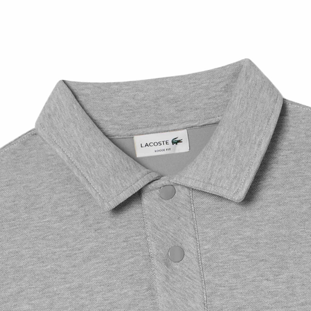 Lacoste Loose Fit Pique Sweatshirt - Silver Chine