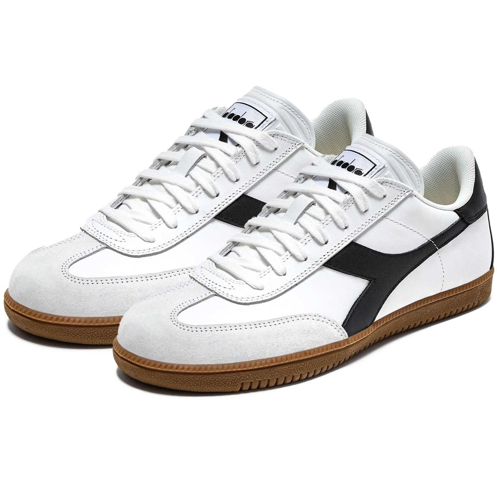 Diadora Trainer Leather - White and Black