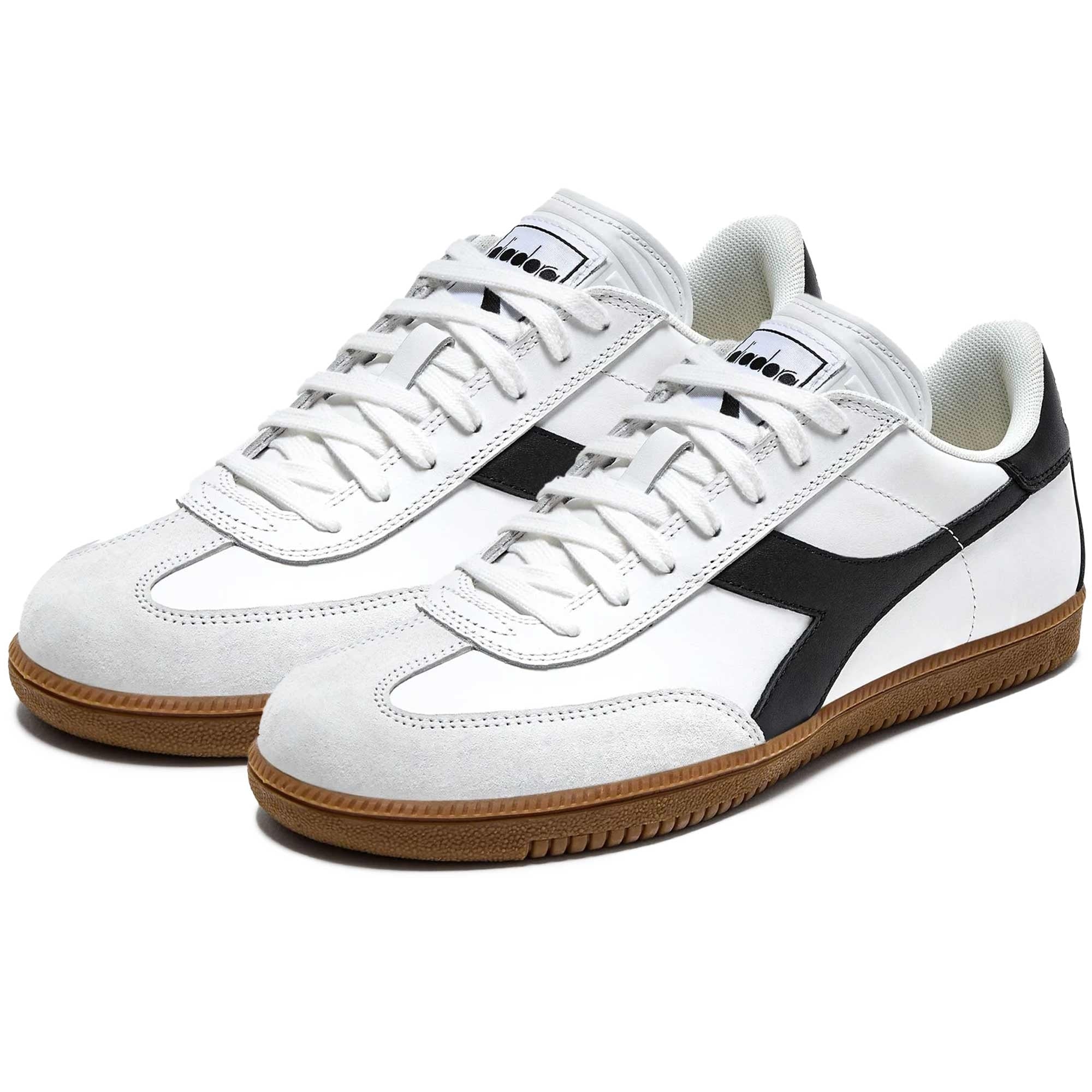 Diadora Trainer Leather - White and Black