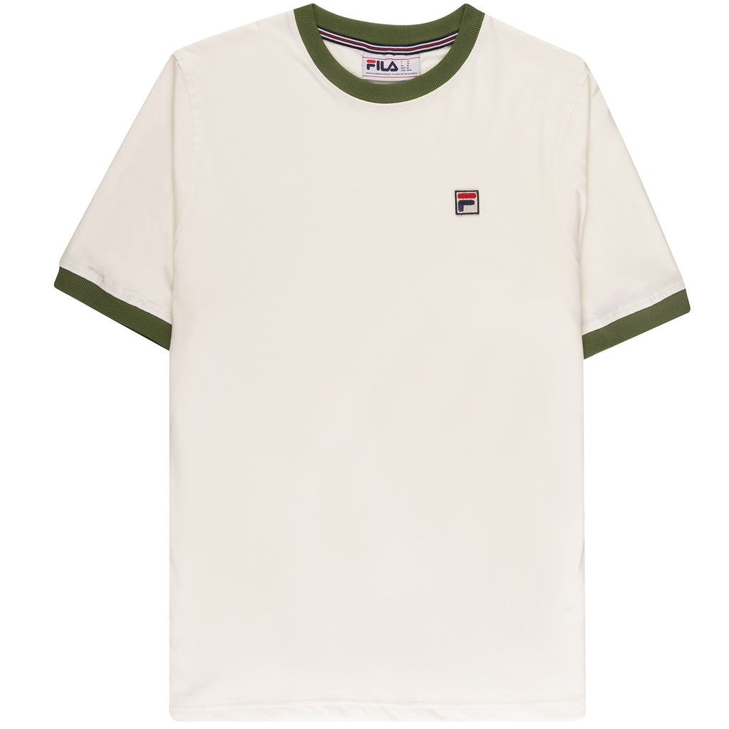 Fila Vintage Marconi Ringer T-Shirt - Gardenia and Chive