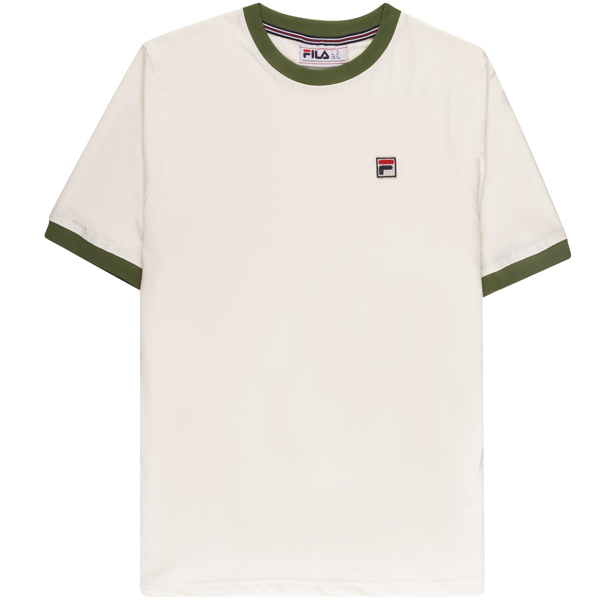 Fila Vintage Marconi Ringer T-Shirt - Gardenia and Chive