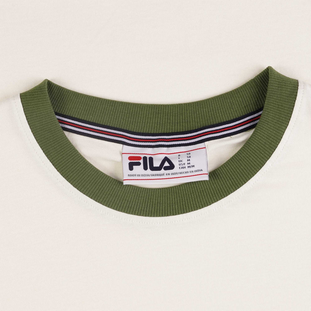 Fila Vintage Marconi Ringer T-Shirt - Gardenia and Chive