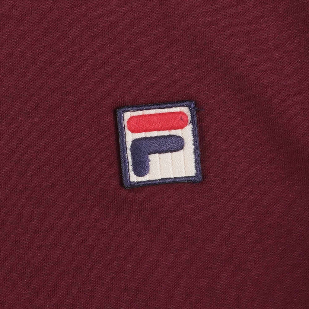 Fila Vintage Marconi Ringer T-Shirt - Wine and Gardenia