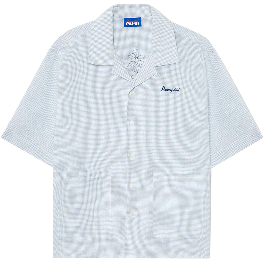 Pompeii x Pepsi Essentials Checked Shirt - Light Blue