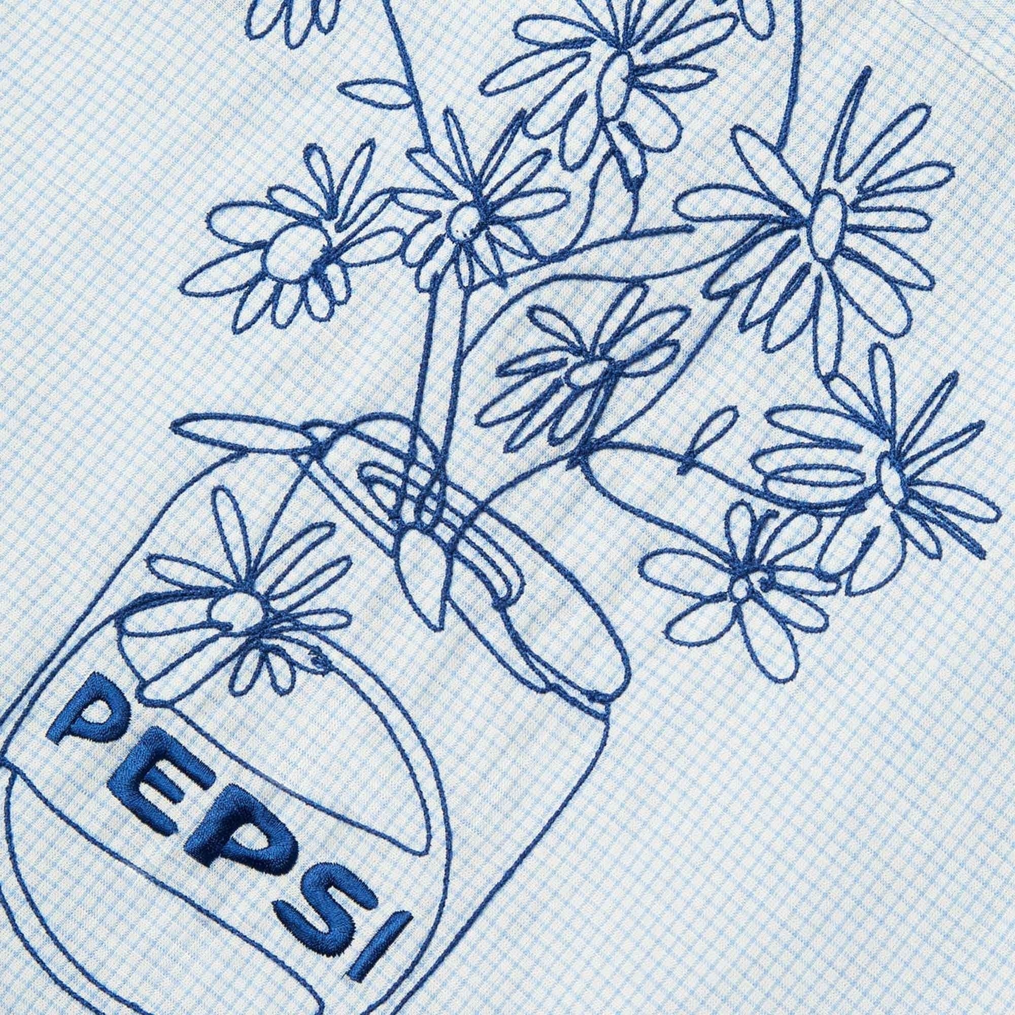 Pompeii x Pepsi Essentials Checked Shirt - Light Blue