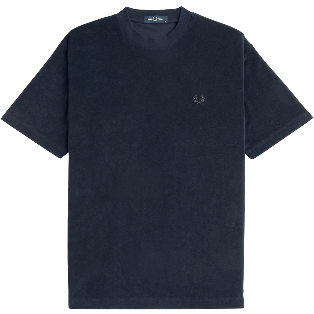Fred Perry Relaxed Towelling T-Shirt - Navy