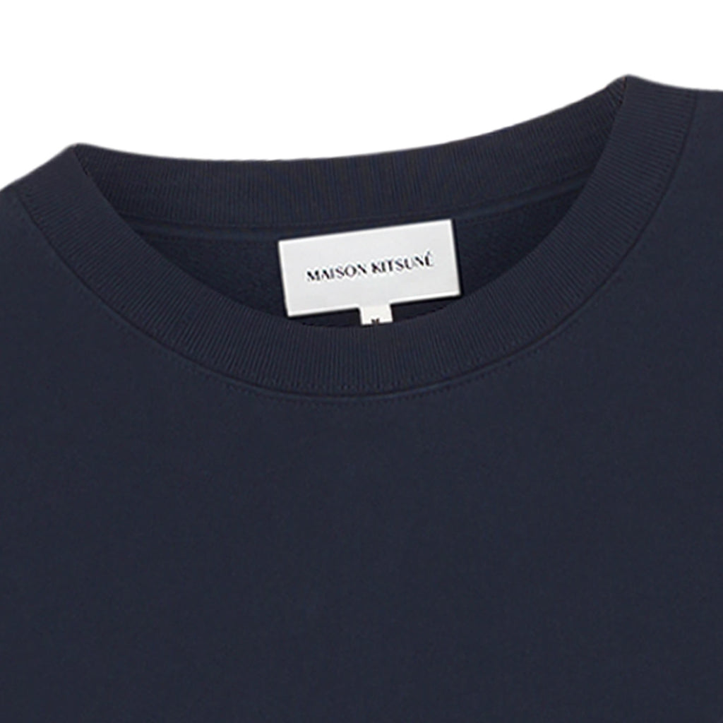 Maison Kitsune Fox Patch Logo Sweatshirt - Ink Blue