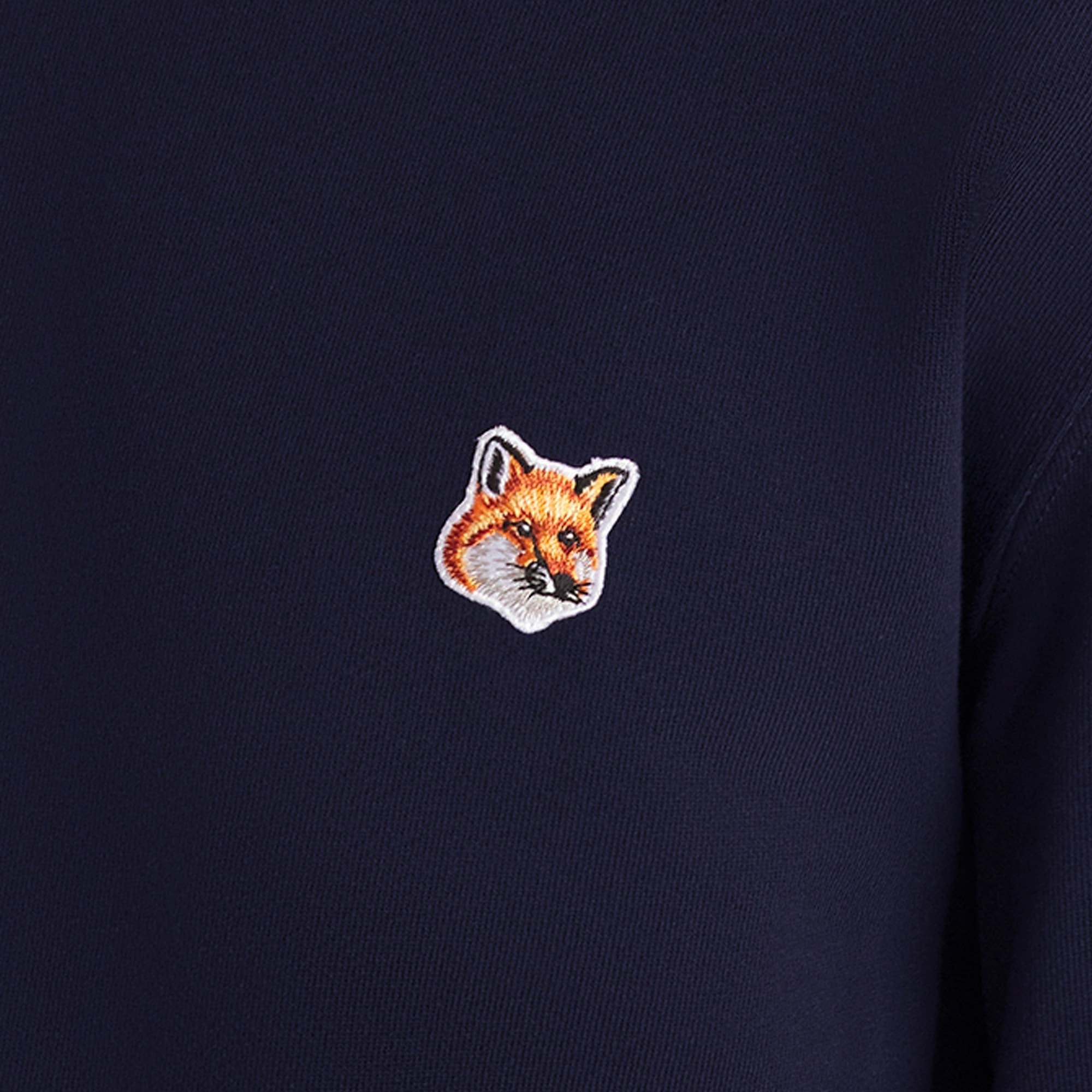 Maison Kitsune Fox Patch Logo Sweatshirt - Ink Blue