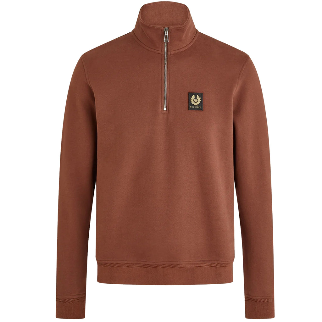 Belstaff Quarter Zip Sweatshirt - Deep Copper
