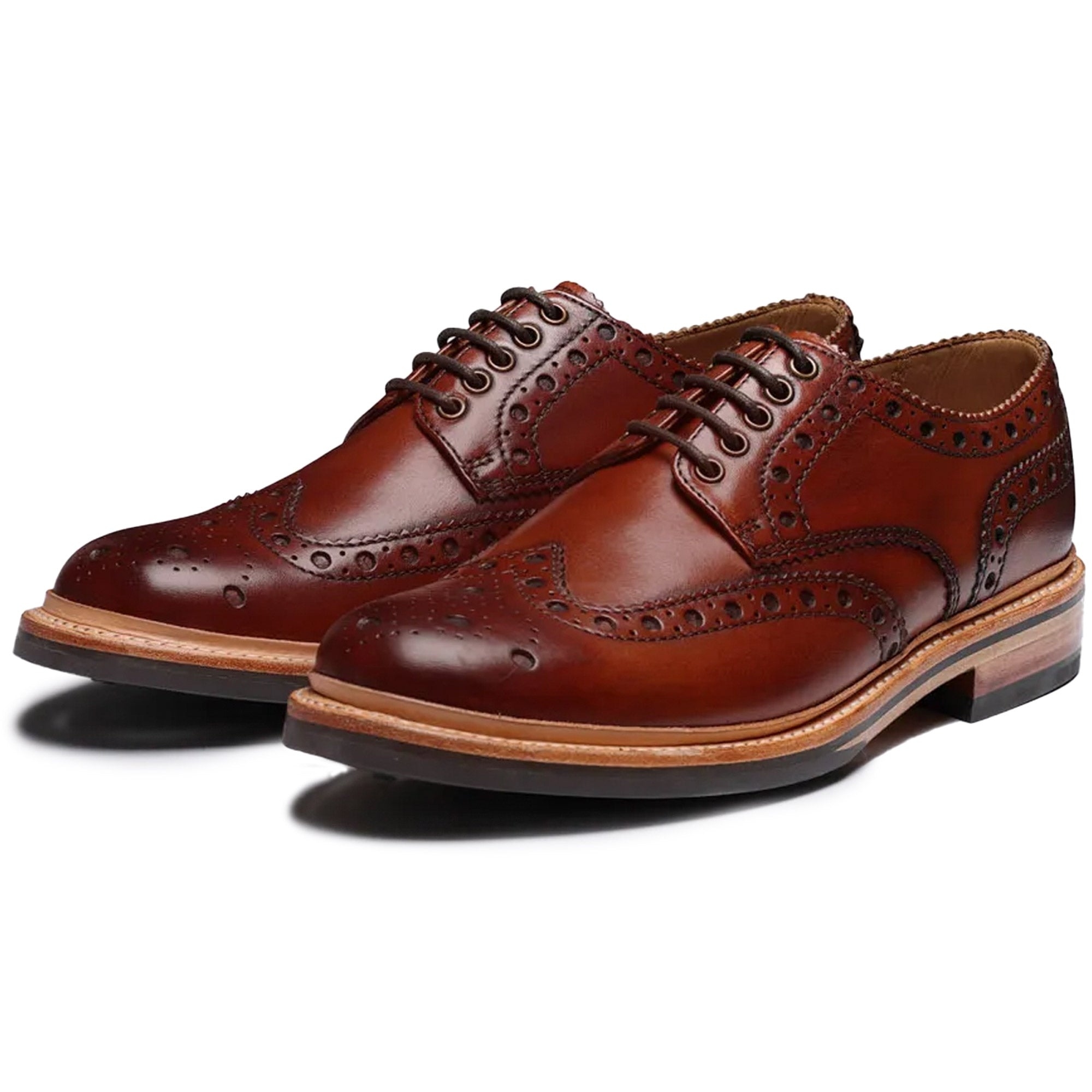 Archie Handpainted Shoes - Tan