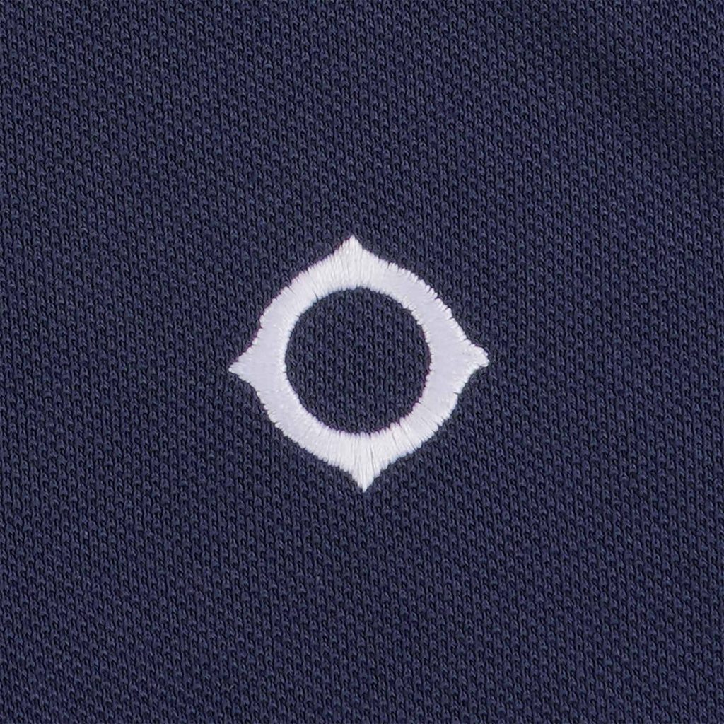 Ma Strum Long Sleeve Funnel Neck Polo Shirt - Ink Navy